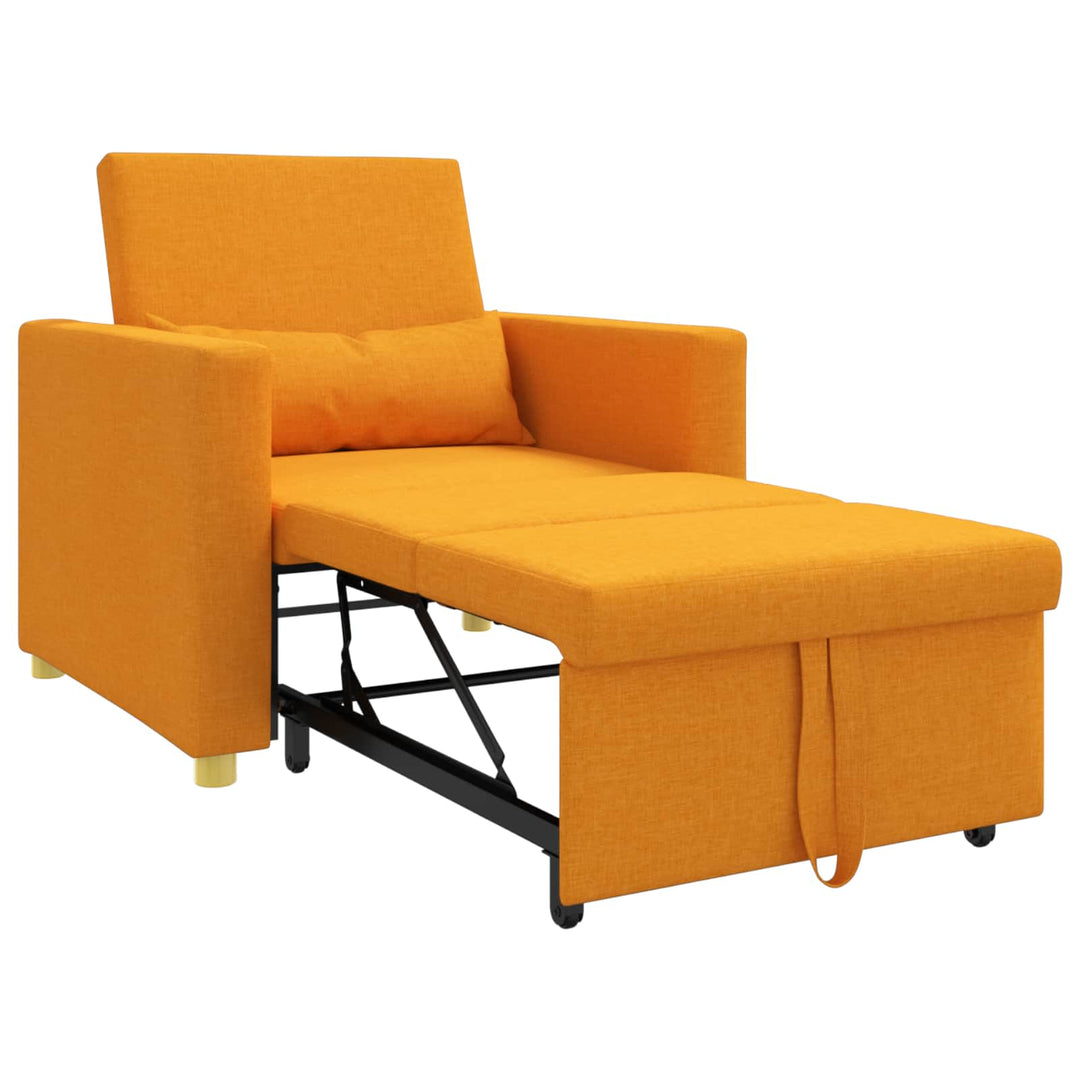 Utrækkelig sovesofa enkelt Mørkegul 90 x 165 x 87 cm Stof