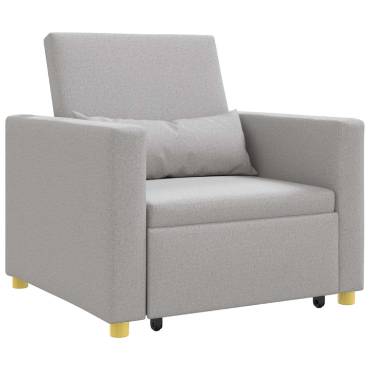 Utrækkelig sovesofa enkelt med hjul Sky grey Stof