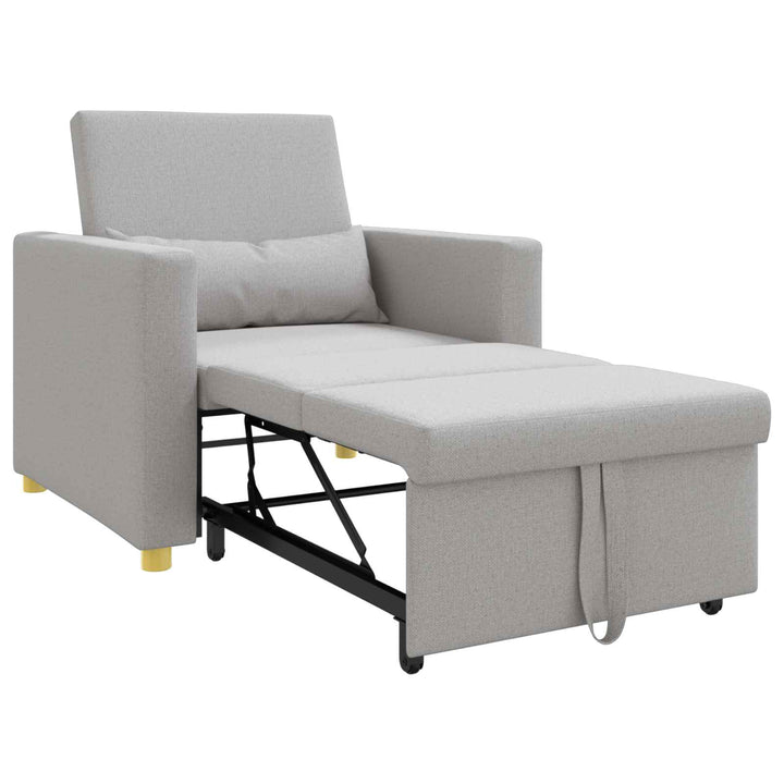 Utrækkelig sovesofa enkelt med hjul Sky grey Stof
