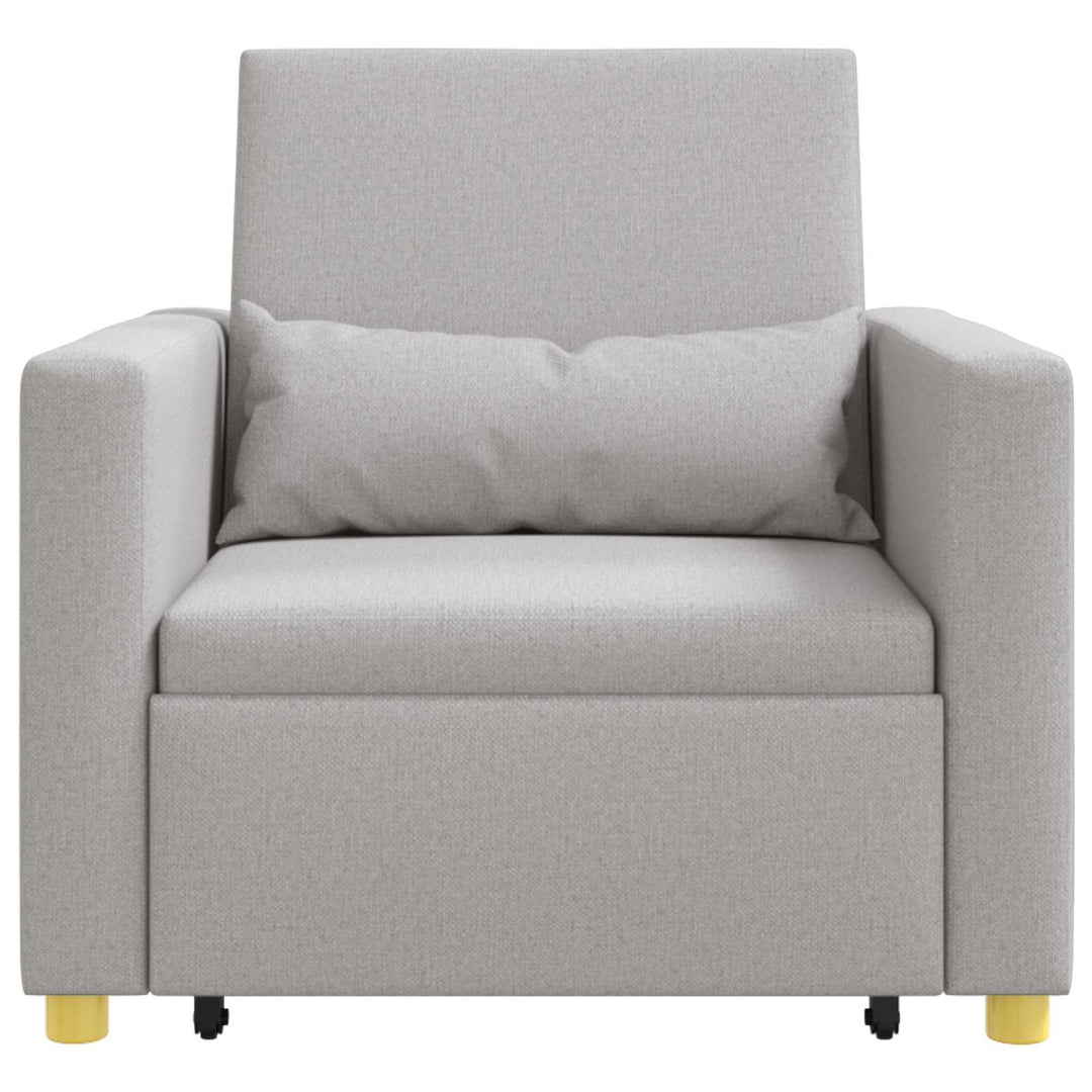 Utrækkelig sovesofa enkelt med hjul Sky grey Stof