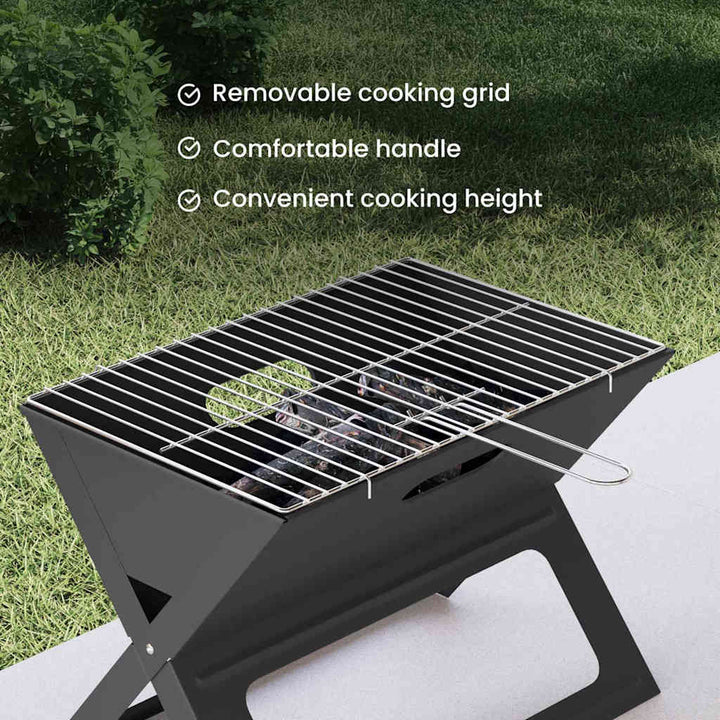 Udendørs grill Sort 46 x 31 x 31 cm Stål