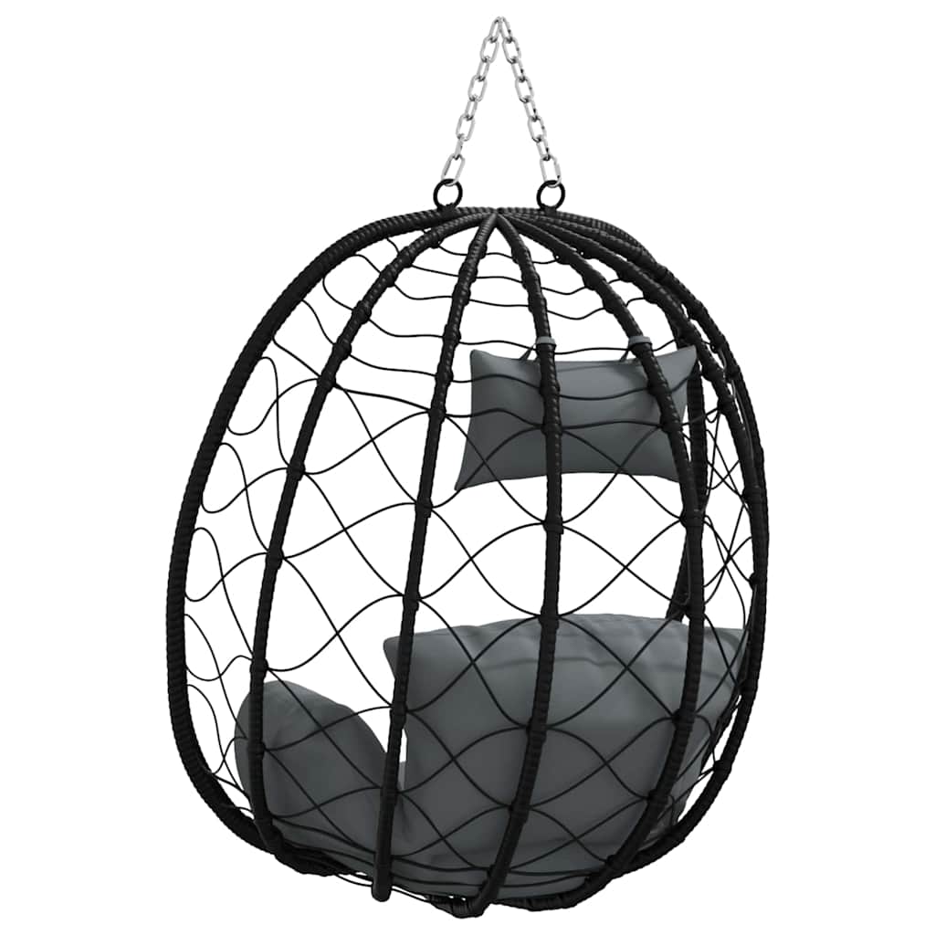 Hængende æggestol Antracit 91,5 x 54,5 x 107 cm polyrattan