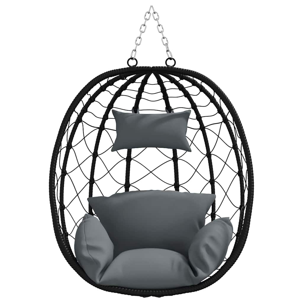 Hængende æggestol Antracit 91,5 x 54,5 x 107 cm polyrattan