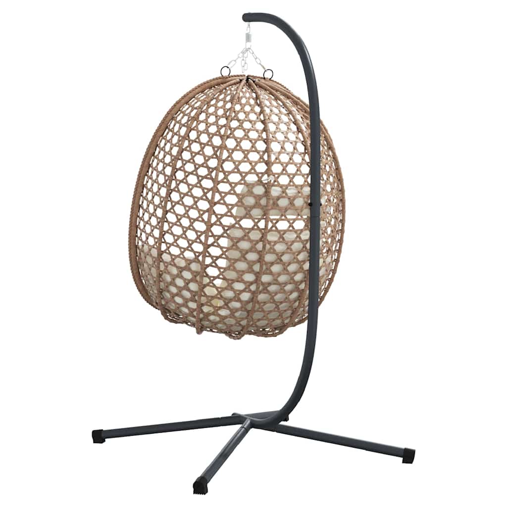 Hængende æggestol Lys fløde 104 x 100 x 191 cm polyrattan