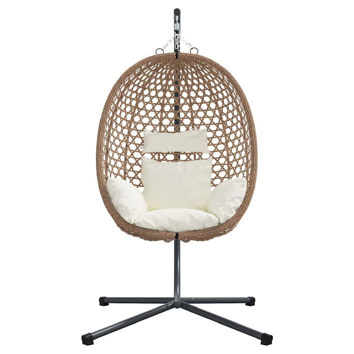 Hængende æggestol Lys fløde 104 x 100 x 191 cm polyrattan