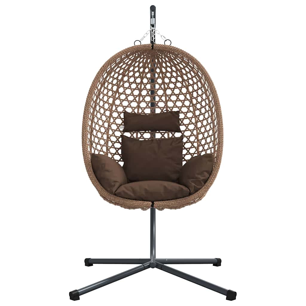 Hængende æggestol Brun 104 x 100 x 191 cm polyrattan