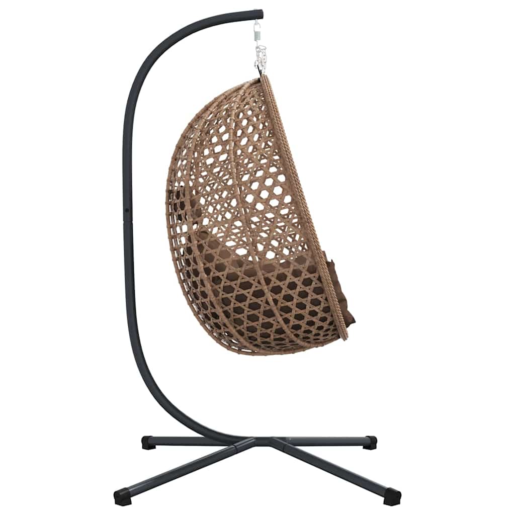 Hængende æggestol Brun 104 x 100 x 191 cm polyrattan