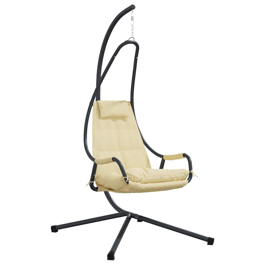 Hængende æggestol Beige 94 x 107 x 196,5 cm Stål