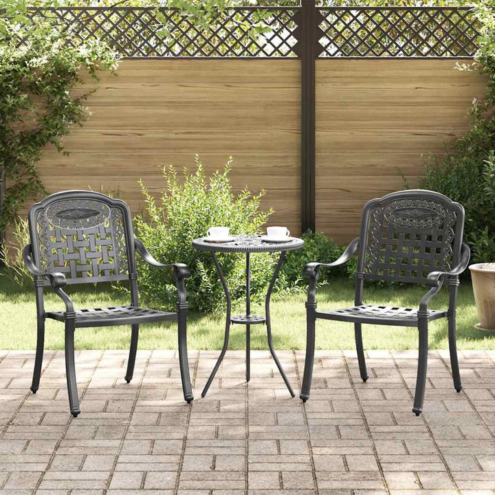 Have Stol 2 stk. Sort Aluminium