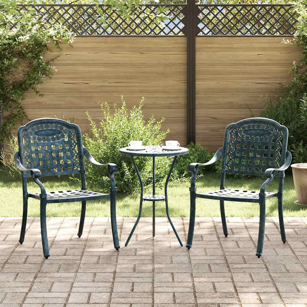 Have Stol 2 pcs Grøn 55 x 56,5 x 91cm Aluminium