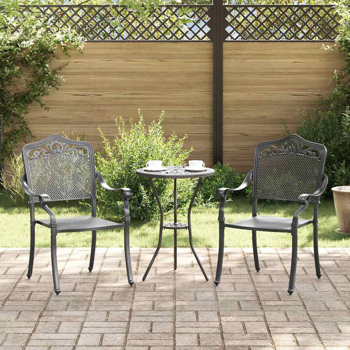 Have Stol 2 stk. Sort Aluminium