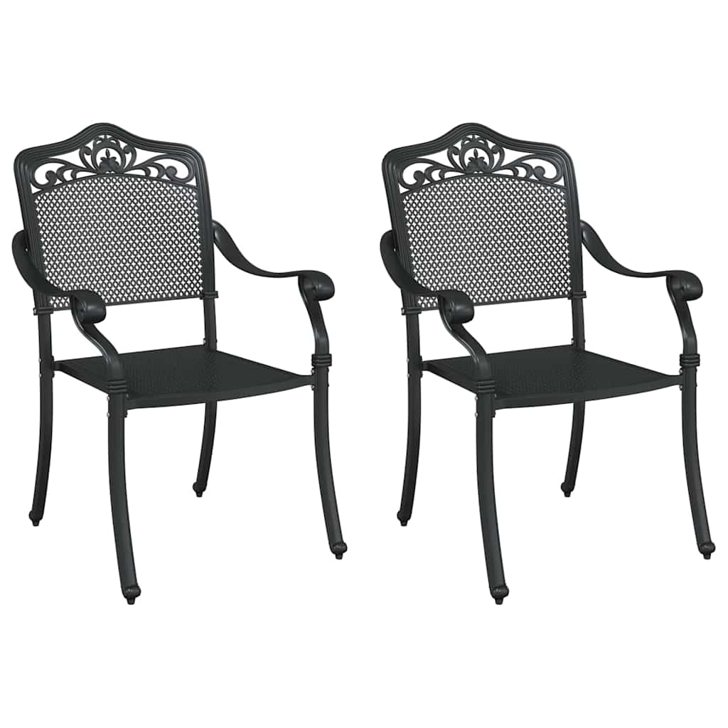 Have Stol 2 stk. Sort Aluminium