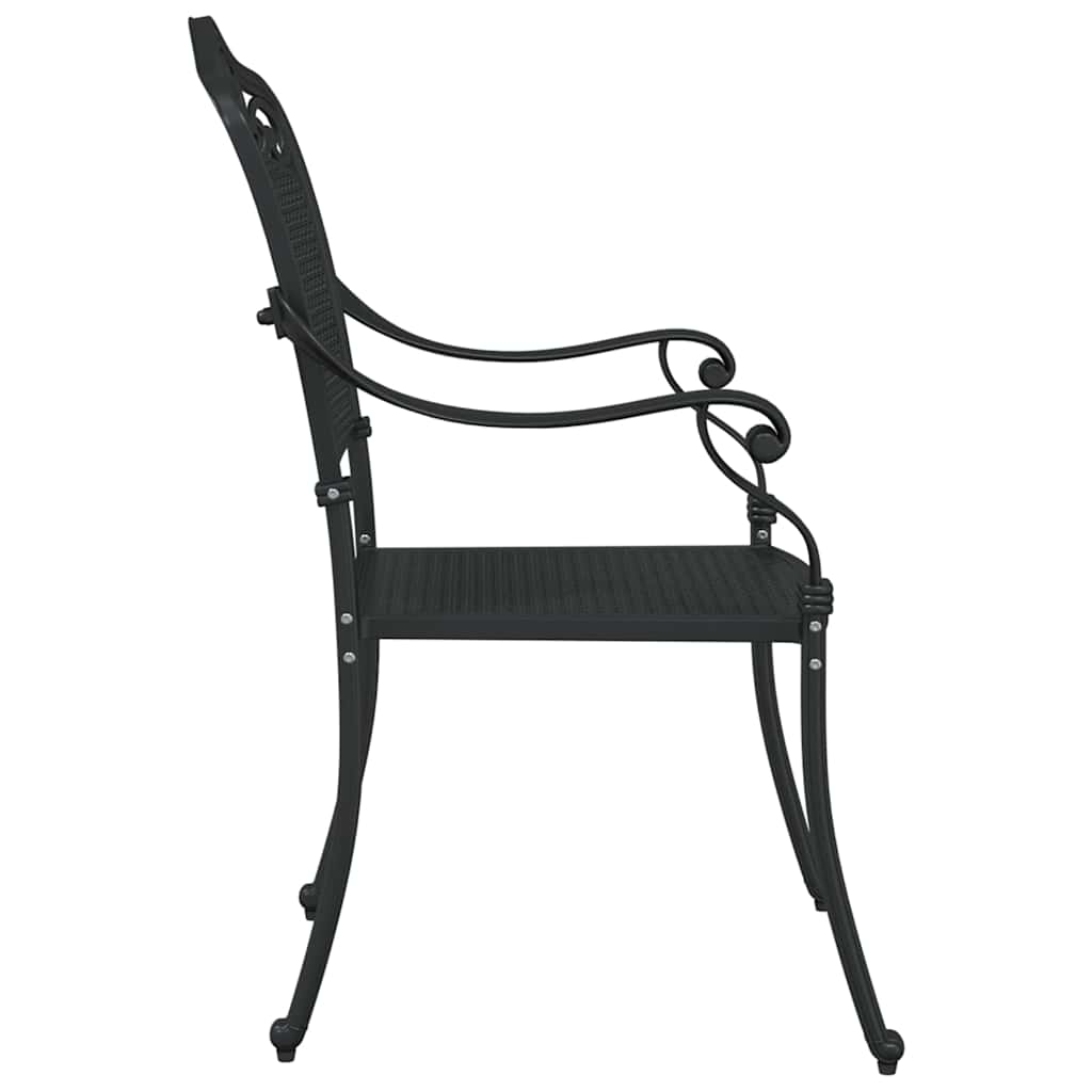 Have Stol 2 stk. Sort Aluminium