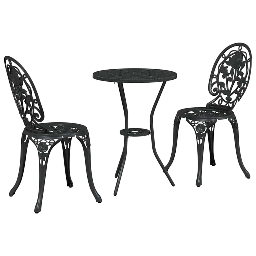 Have Bistro Sæt 3 stk. Sort Aluminium