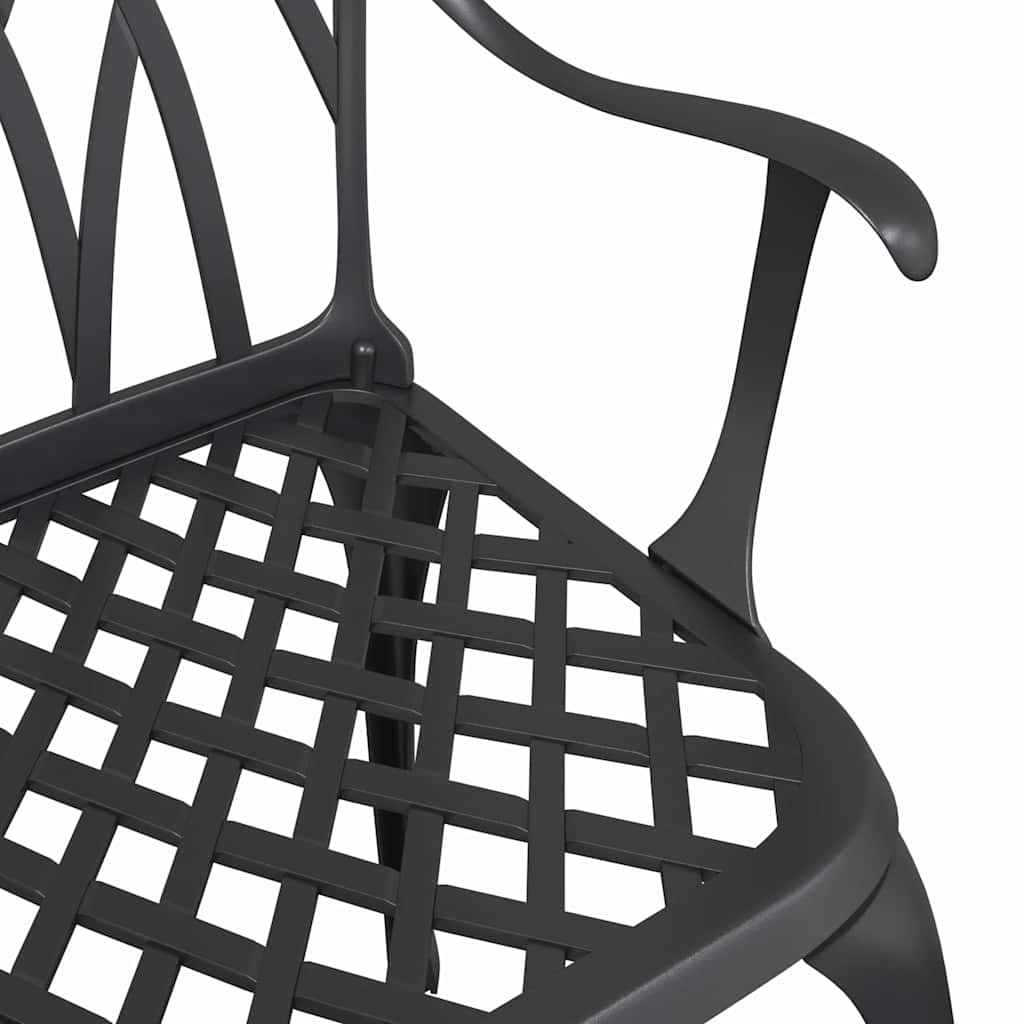 Have Stol 2 stk. Sort Aluminium