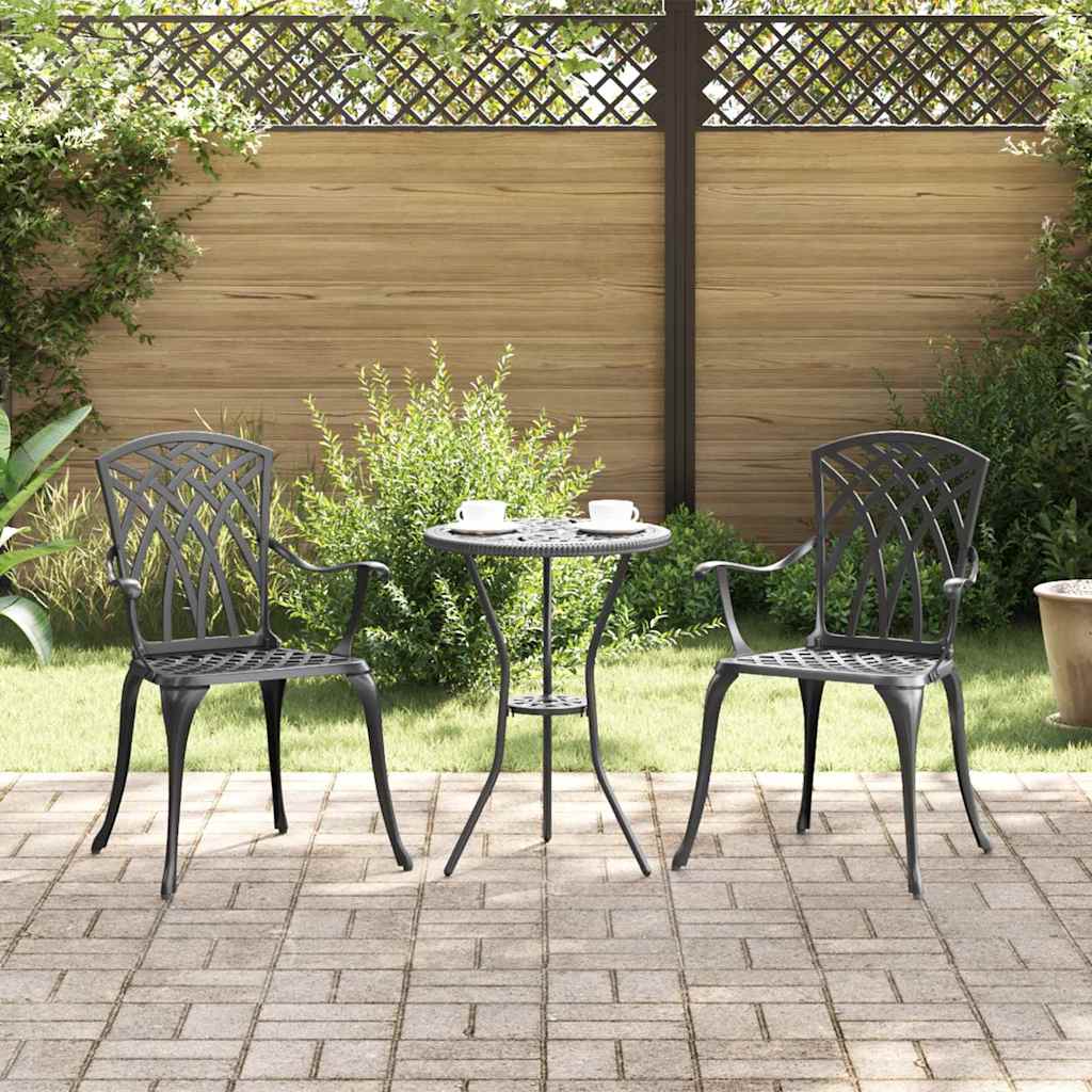 Have Stol 2 stk. Sort Aluminium