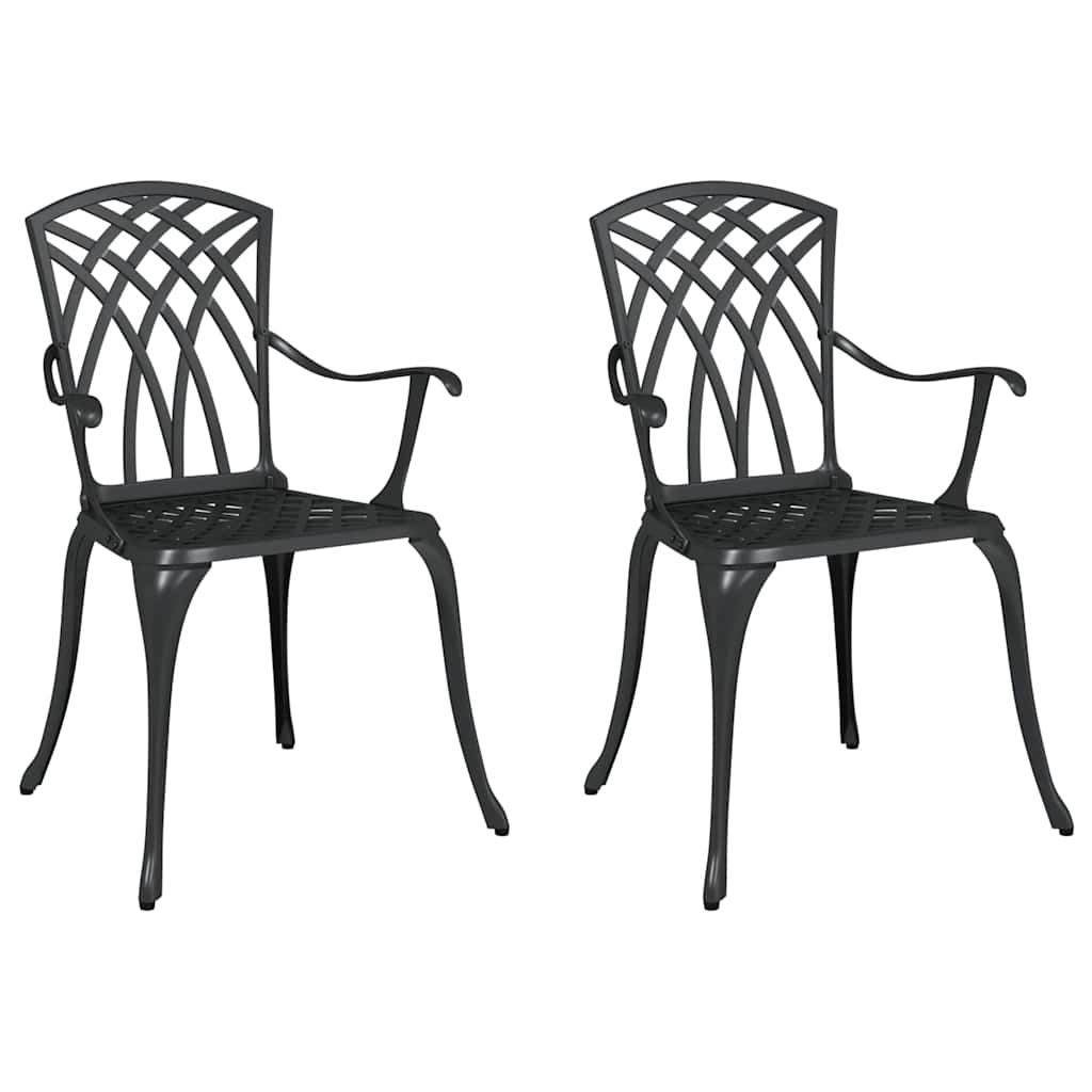 Have Stol 2 stk. Sort Aluminium