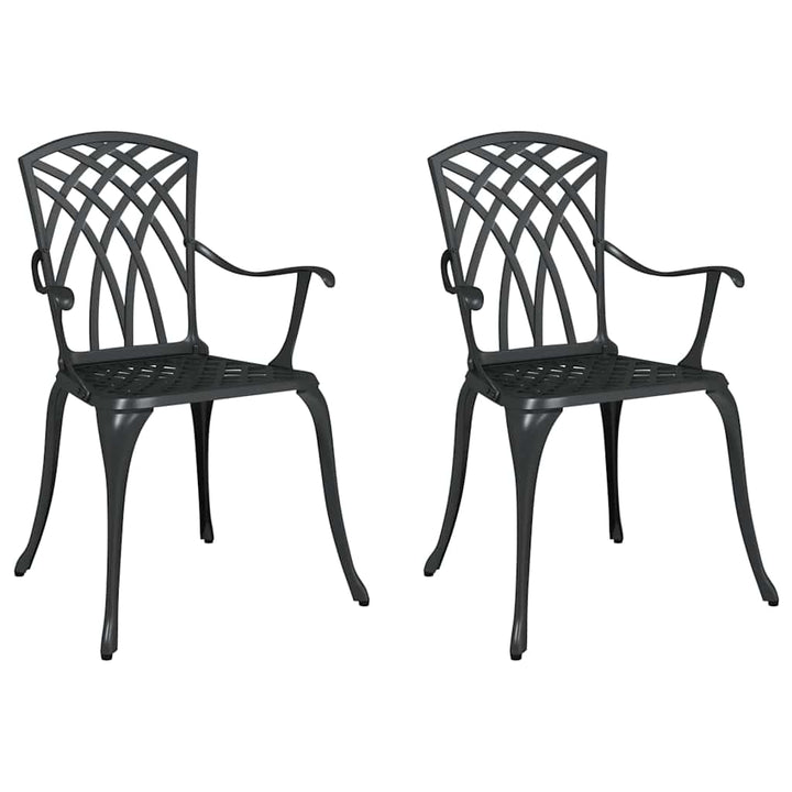 Have Stol 2 stk. Sort Aluminium