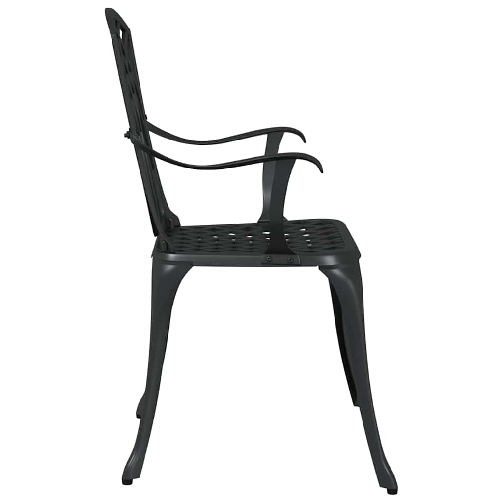 Have Stol 2 stk. Sort Aluminium