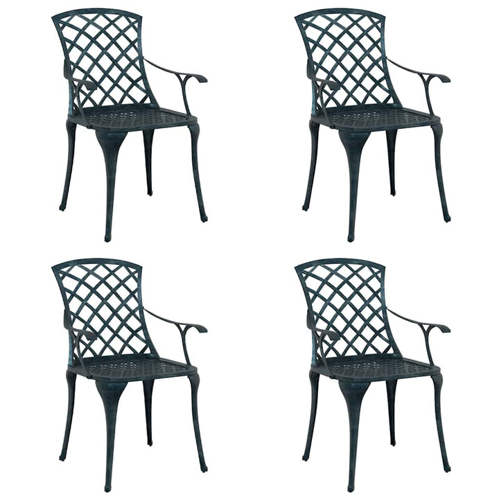 Have Stol 4 stk. Grøn Aluminium