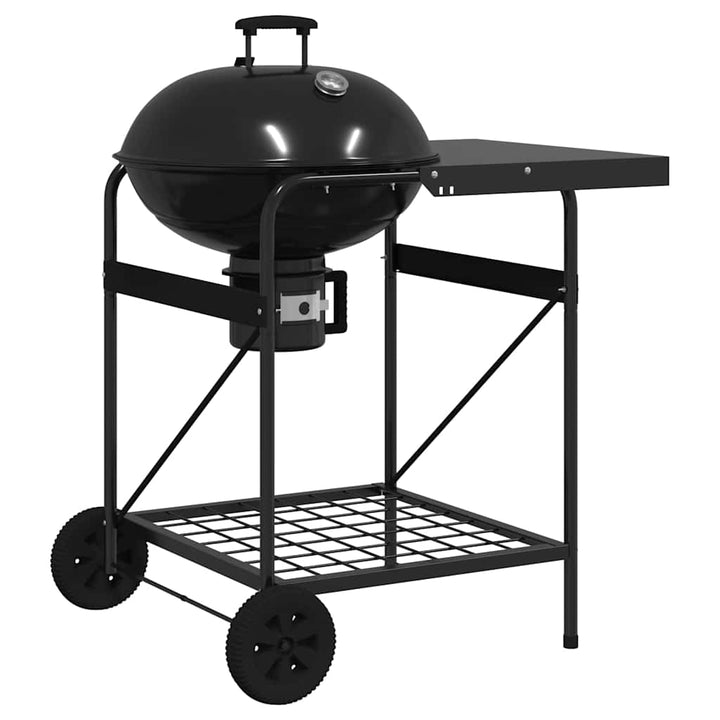 Udendørs grill med hjul Sort 91 x 71 x 107 cm Metal