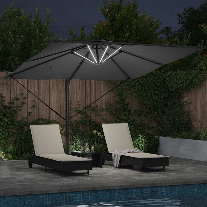 Parasol Antracit 286 x 284 x 270 cm Aluminium og Polyester
