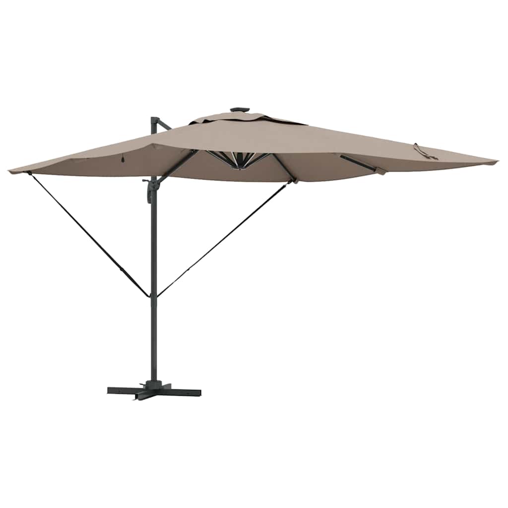 Parasol Gråbrun 286 x 284 x 270 cm Aluminium og Polyester