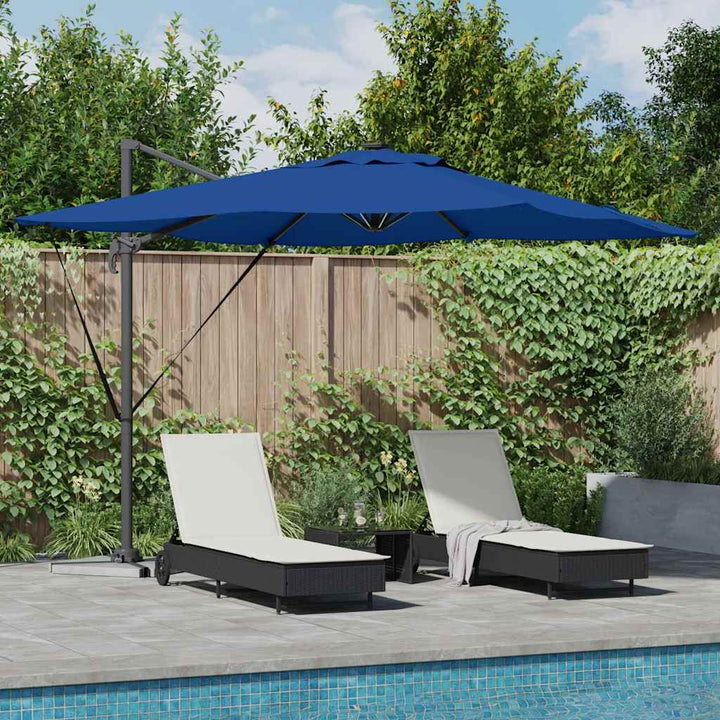Parasol Azure Blue 286 x 284 x 270 cm Aluminium og Polyester