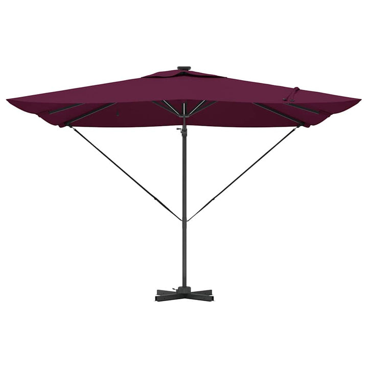 Parasol Bordeaux Rød 286 x 284 x 270 cm Aluminium og Polyester