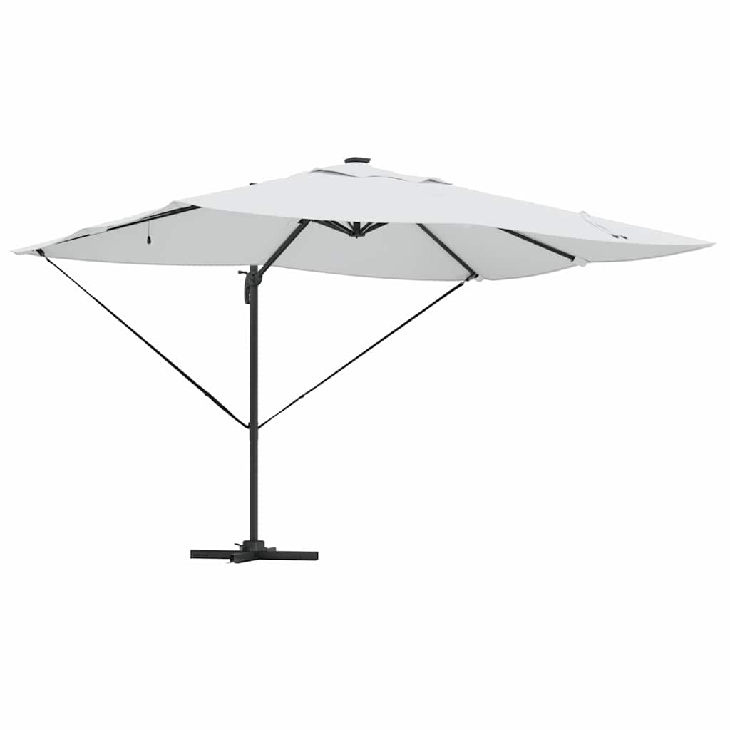 Parasol Sandfarvet 352 x 251 x 265 cm Polyester og Aluminium
