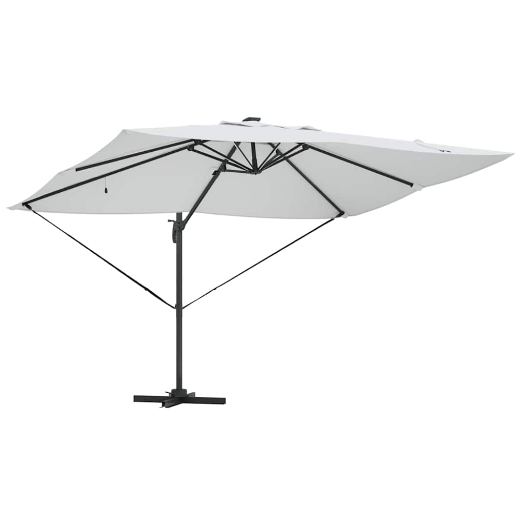 Parasol Sandfarvet 352 x 251 x 265 cm Polyester og Aluminium