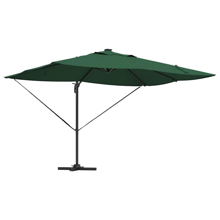 Parasol med lås Grøn 352 x 251 x 265 cm Polyester og Aluminium
