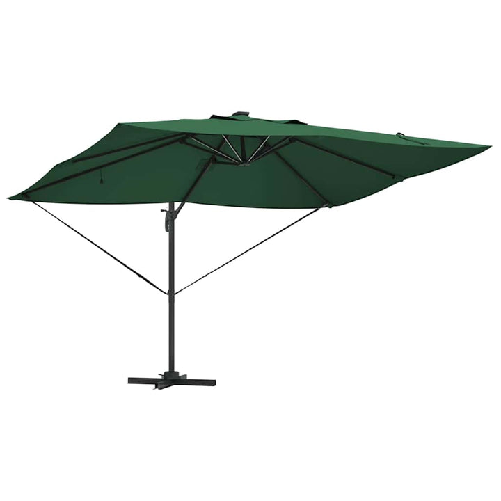 Parasol med lås Grøn 352 x 251 x 265 cm Polyester og Aluminium