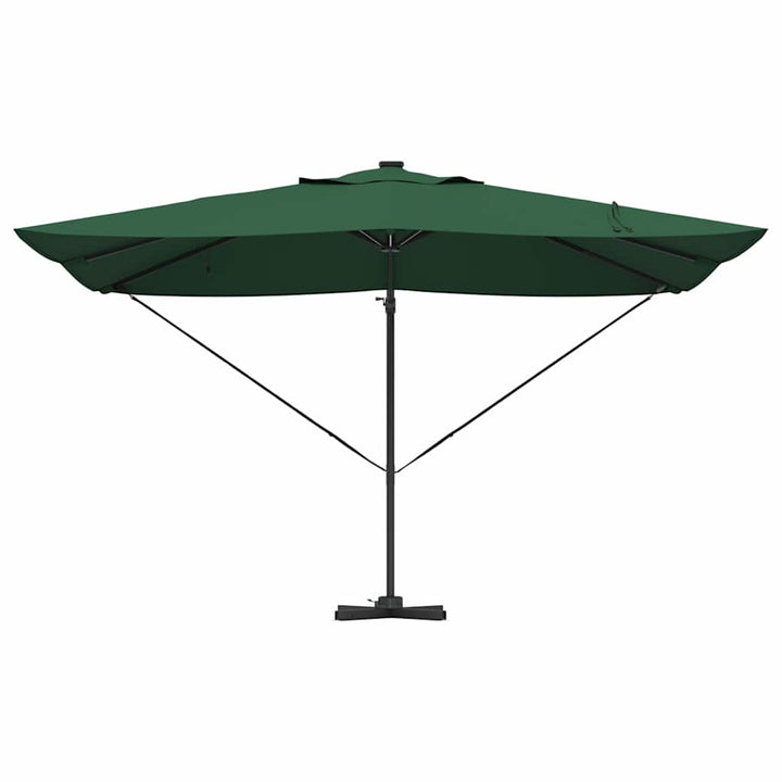 Parasol med lås Grøn 352 x 251 x 265 cm Polyester og Aluminium
