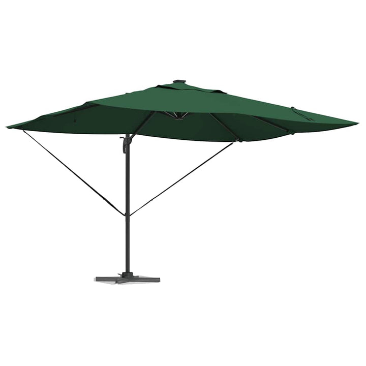 Parasol med lås Grøn 352 x 251 x 265 cm Polyester og Aluminium