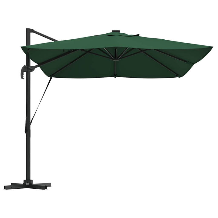 Parasol med lås Grøn 352 x 251 x 265 cm Polyester og Aluminium