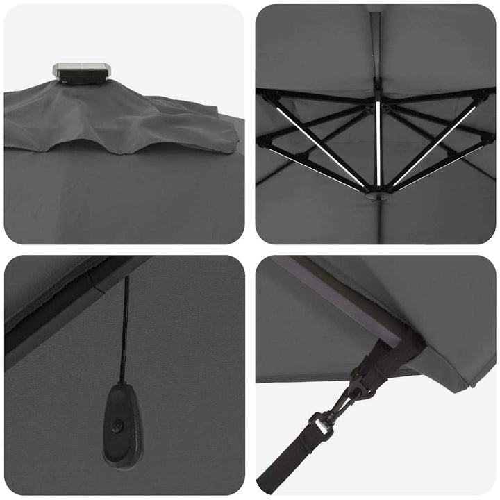 Parasol Antracit 352 x 251 x 265 cm Polyester og Aluminium