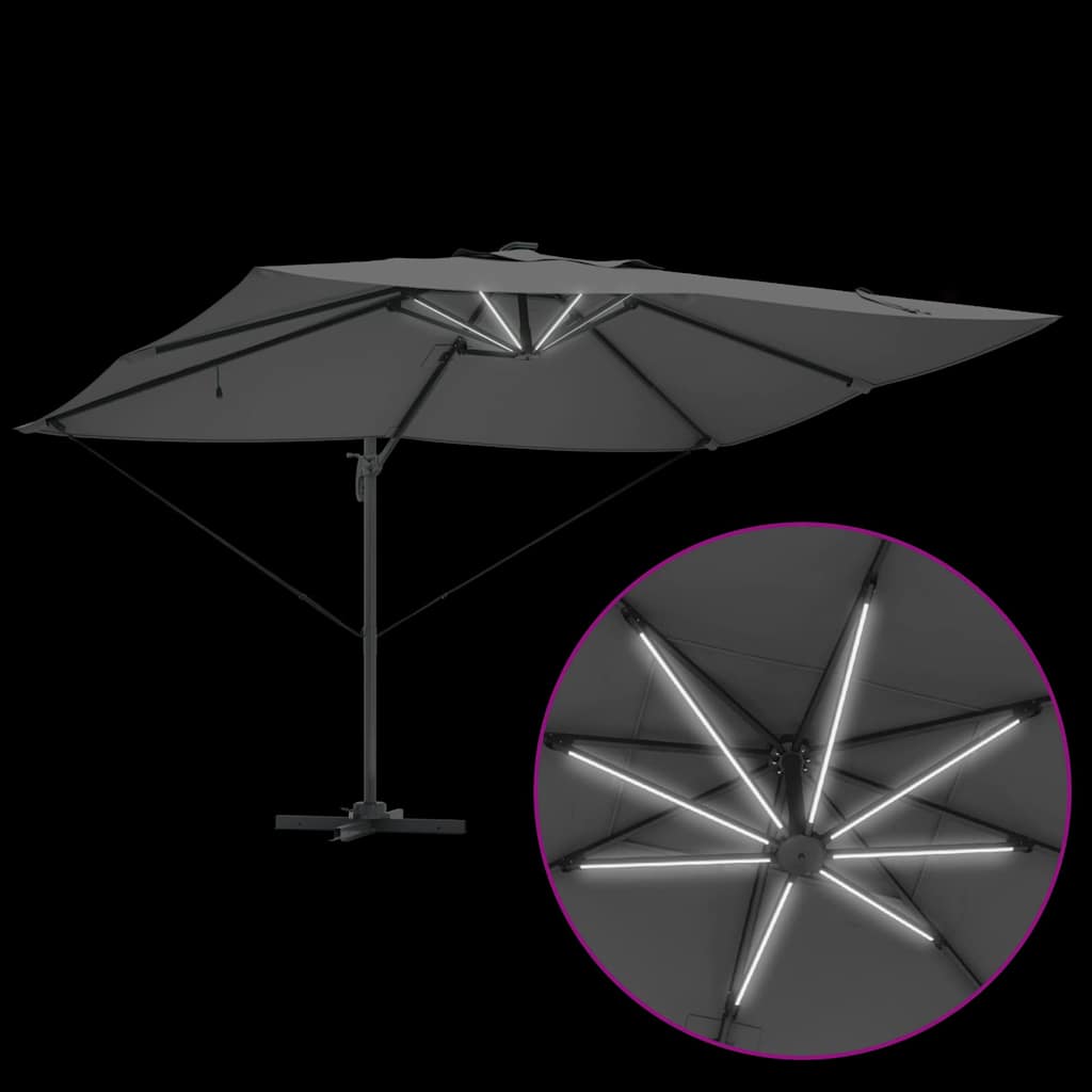 Parasol Antracit 352 x 251 x 265 cm Polyester og Aluminium