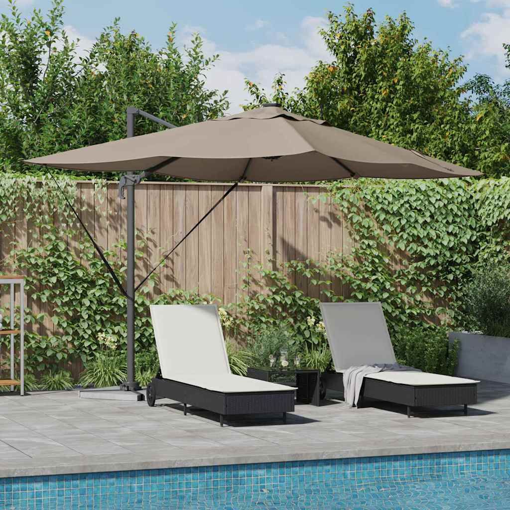 Parasol Gråbrun 352 x 251 x 265 cm Polyester og Aluminium