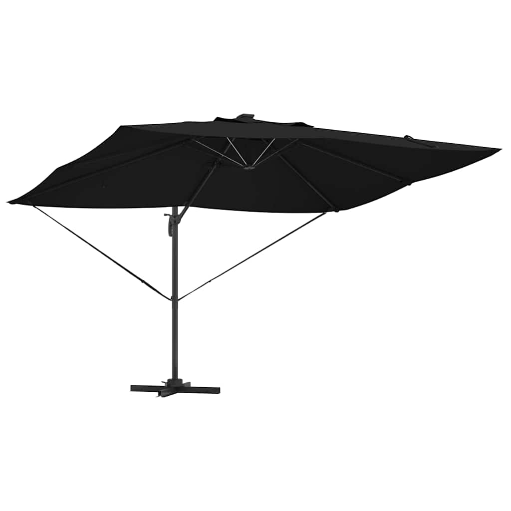 Parasol med lås Sort 352 x 251 x 265 cm Polyester og Aluminium