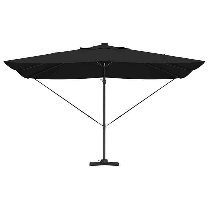 Parasol med lås Sort 352 x 251 x 265 cm Polyester og Aluminium