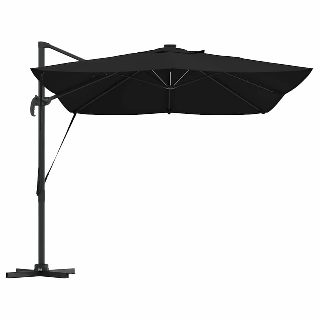 Parasol med lås Sort 352 x 251 x 265 cm Polyester og Aluminium