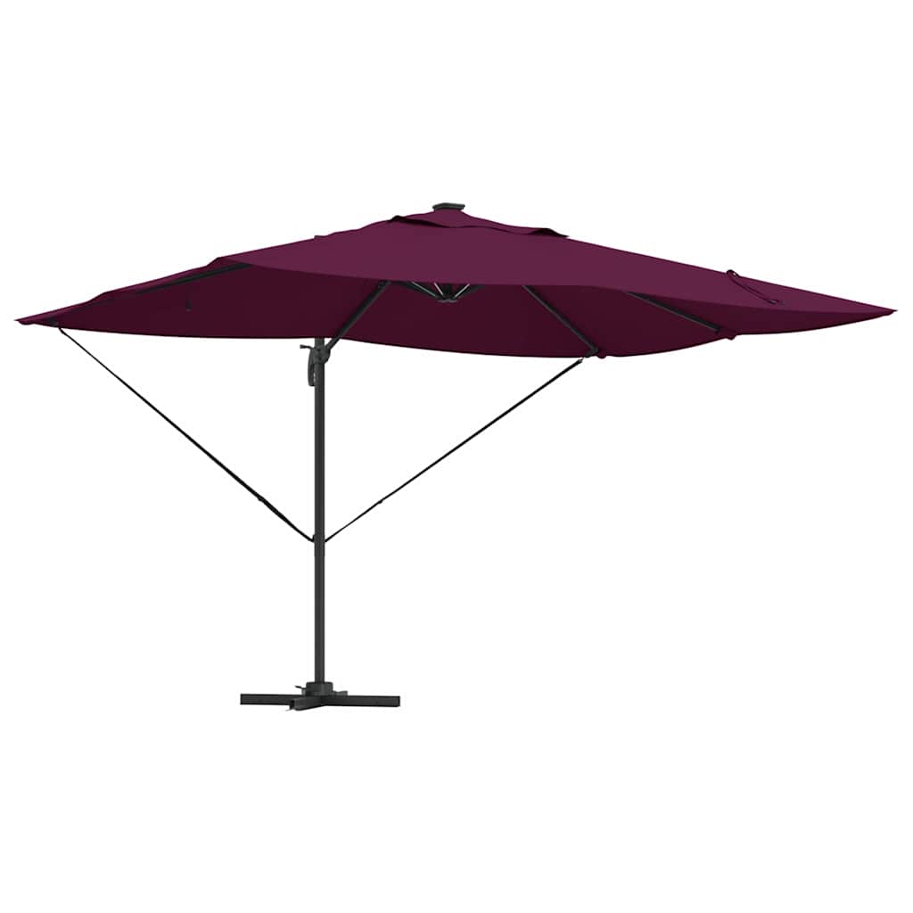 Parasol Bordeaux Rød 352 x 251 x 265 cm Polyester og Aluminium