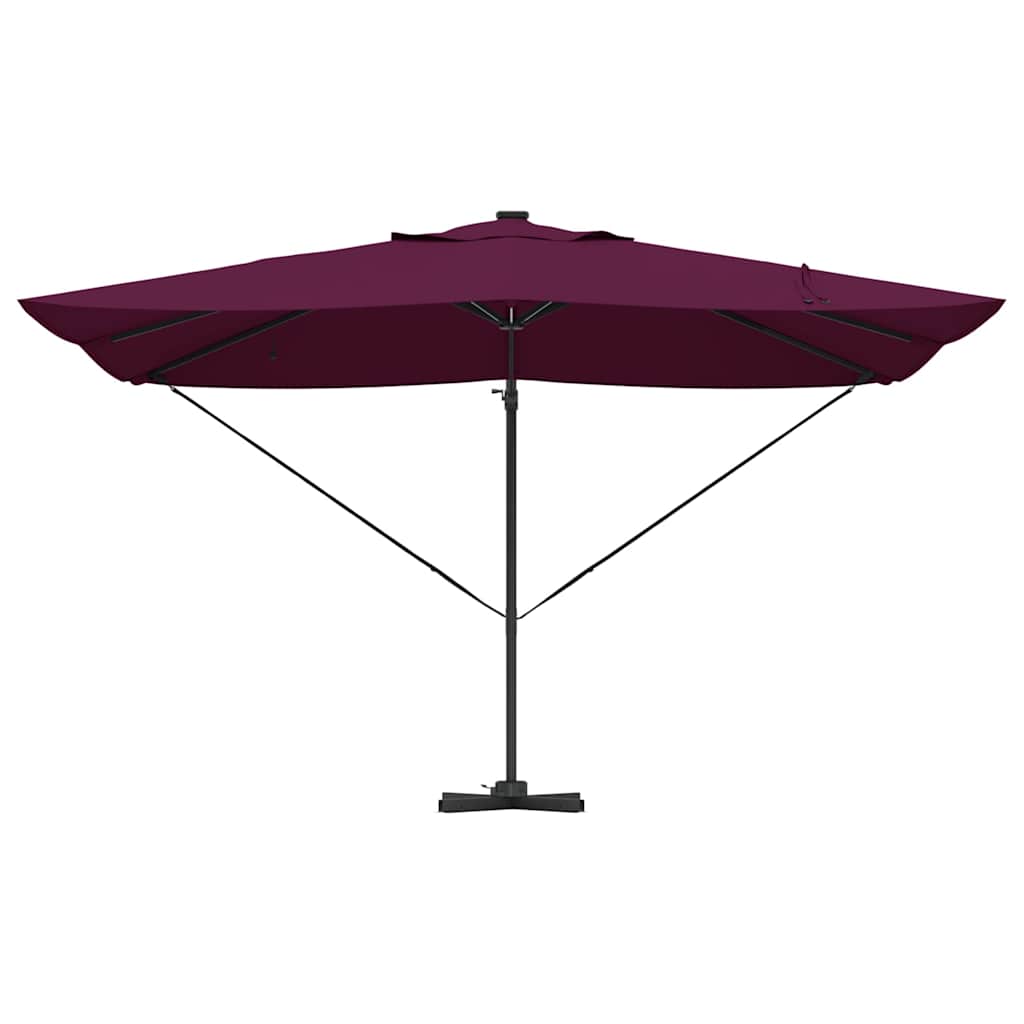 Parasol Bordeaux Rød 352 x 251 x 265 cm Polyester og Aluminium