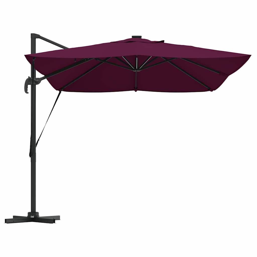 Parasol Bordeaux Rød 352 x 251 x 265 cm Polyester og Aluminium
