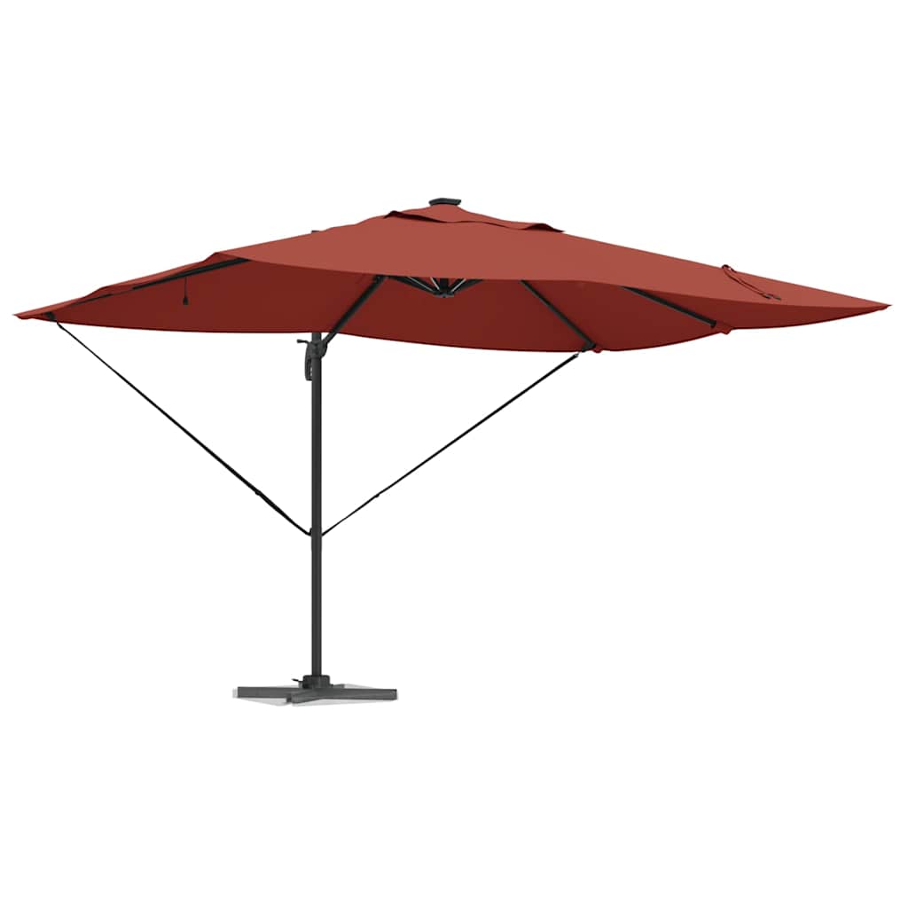 Parasol Terrakotta 352 x 251 x 265 cm Polyester og Aluminium