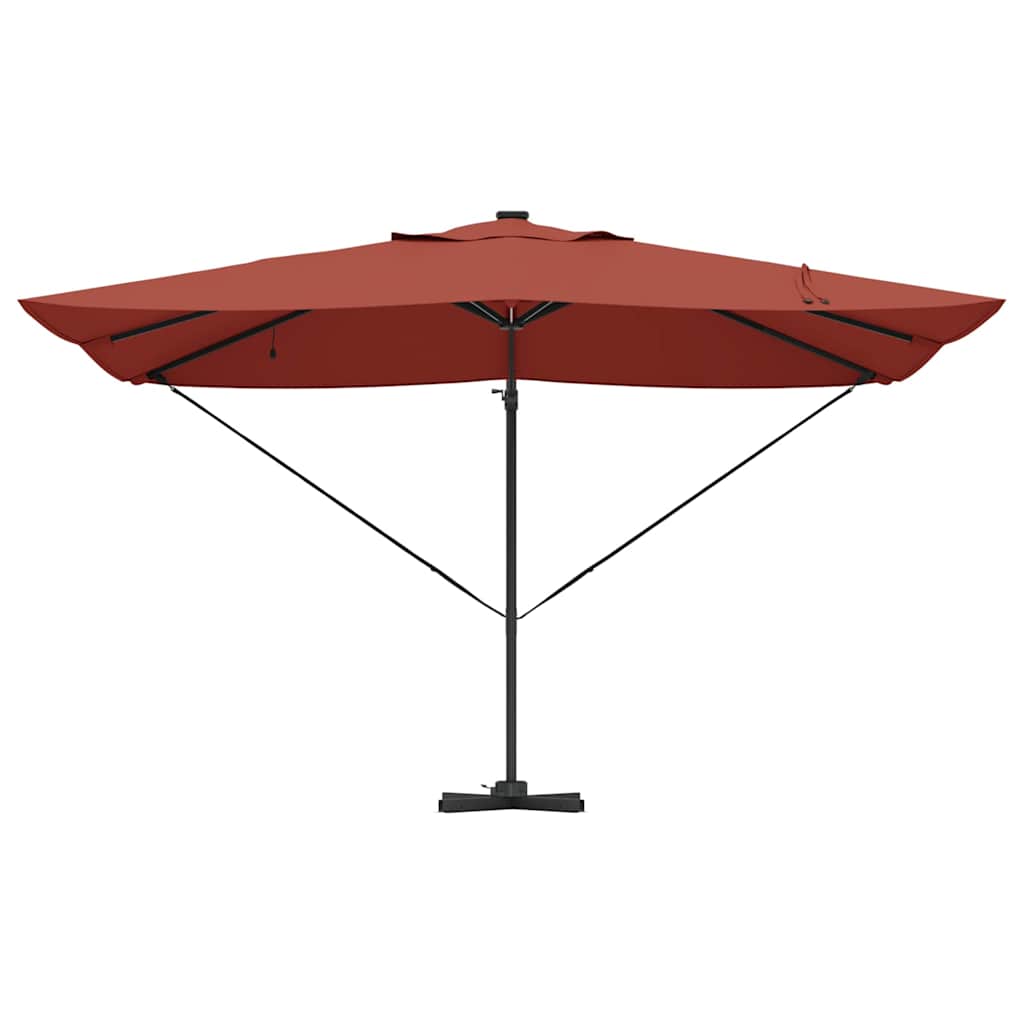 Parasol Terrakotta 352 x 251 x 265 cm Polyester og Aluminium