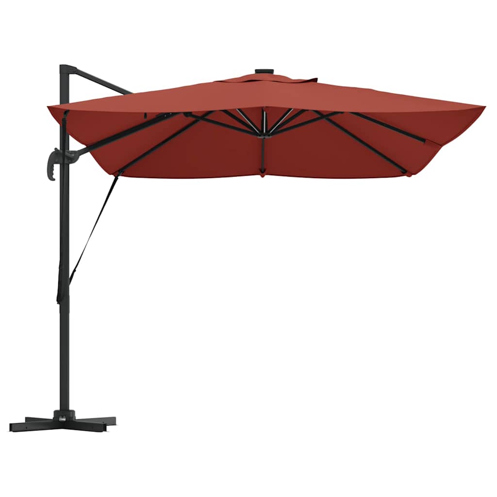 Parasol Terrakotta 352 x 251 x 265 cm Polyester og Aluminium