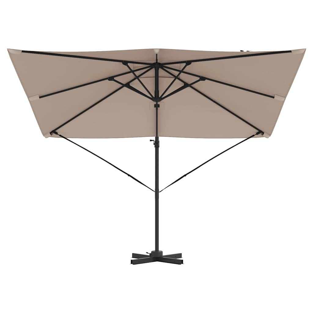 Roma Parasol Gråbrun 286 x 284 x 265 cm Aluminium og Polyester