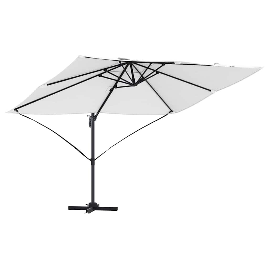 Parasol Sandfarvet 351 x 250 x 260 cm Polyester og Aluminium